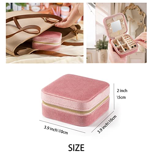 Pink Mini Travel Jewelry Organizer Case Y71175