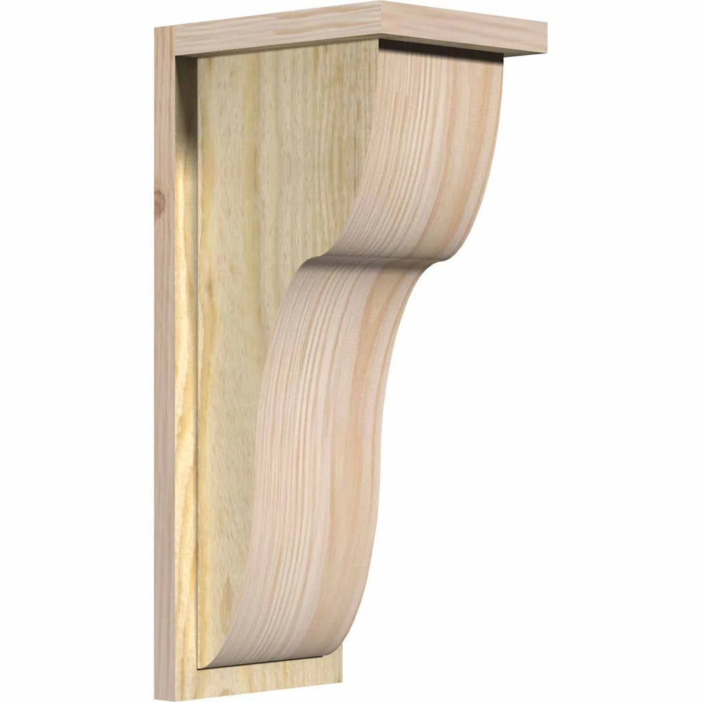 Carmel Rough Sawn Corbel w/Backplate, Douglas Fir K4489