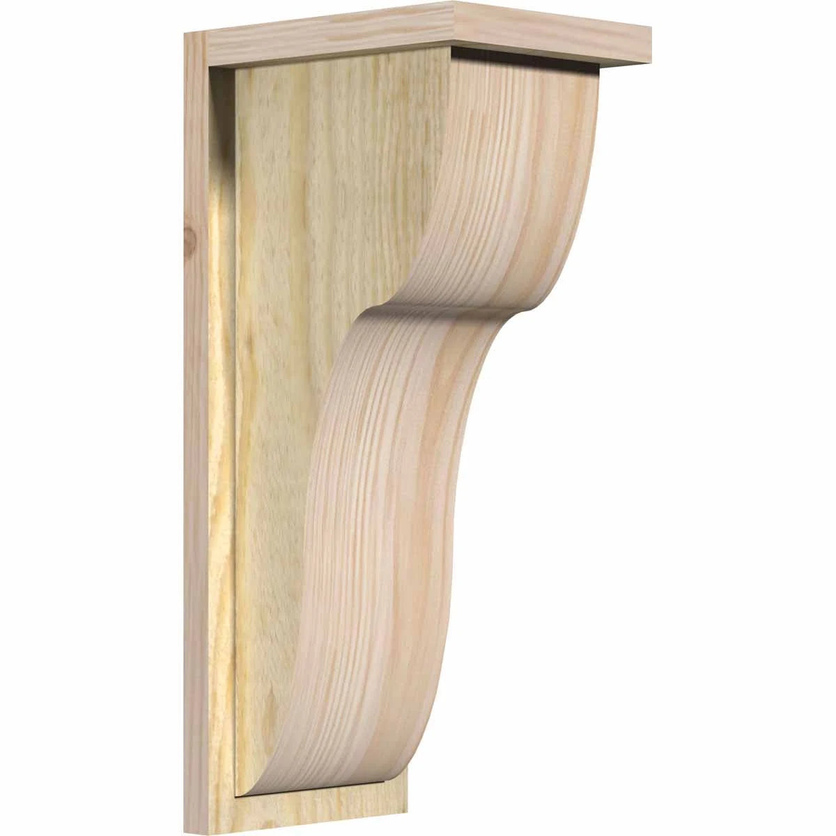 Carmel Rough Sawn Corbel w/Backplate, Douglas Fir K4489