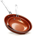 8 & 10 Inch Ceramic Non-Stick Round Skillet Frying Pan Set U831