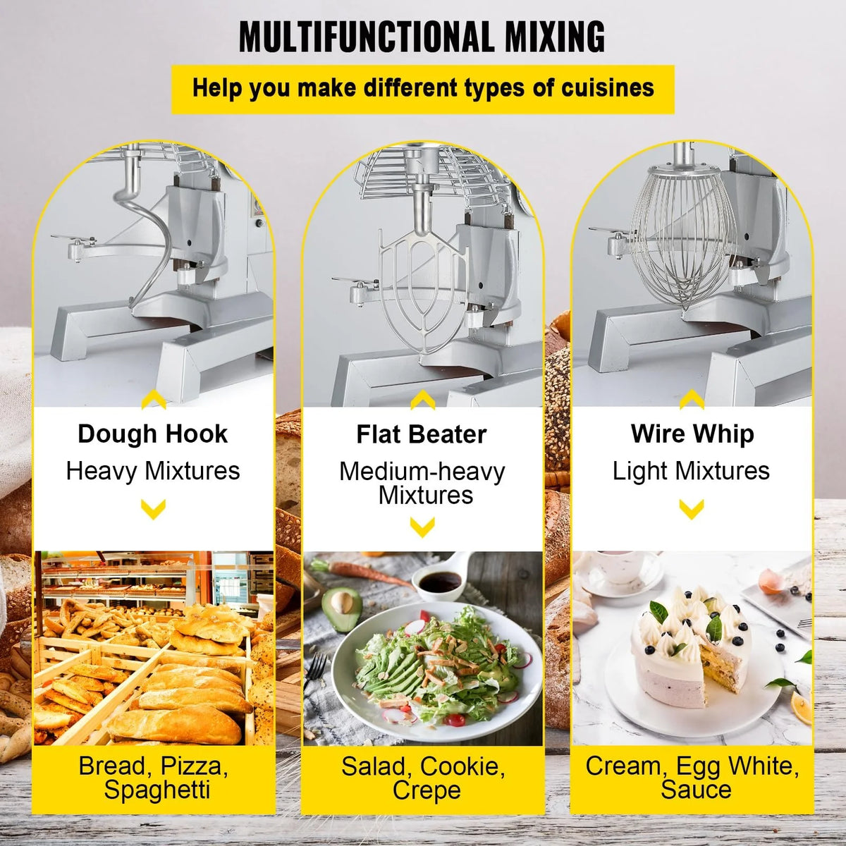 15Qt 600W 3 Speeds Stainless Steel Bowl Food Mixer C38039