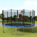 15& Round Trampoline with Safety Enclosure, Basketball Hoop and Ladder N857574