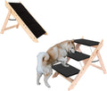Wood Folding Pet Stairs and Ramp Wide Steps Pack of 2 G8219