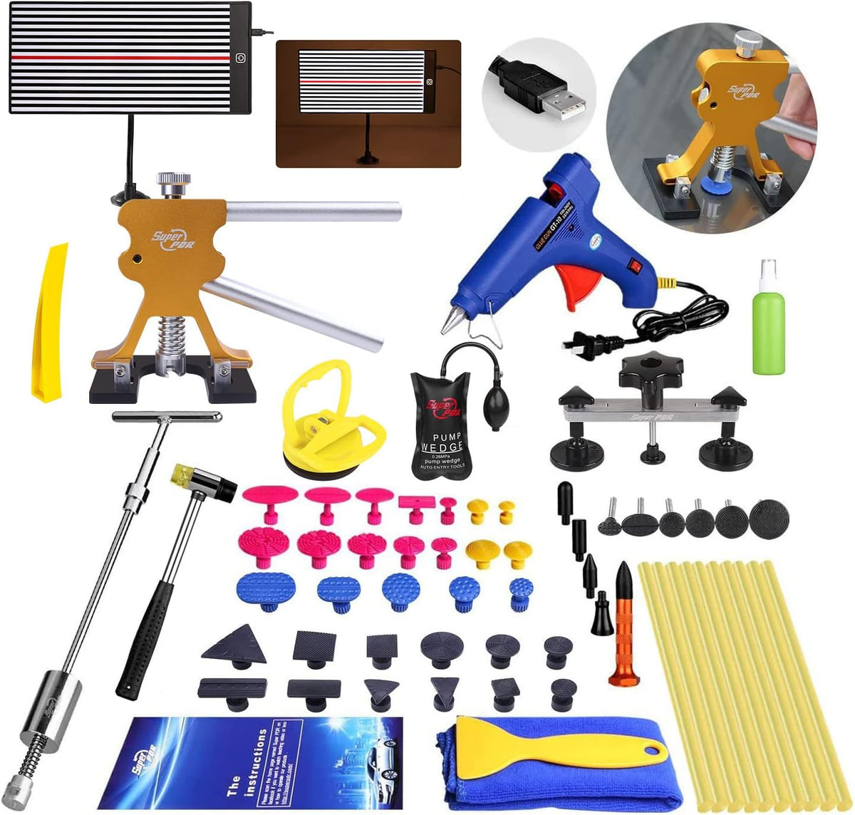 68 Pcs Paintless Dent Removal Tools Kit U111