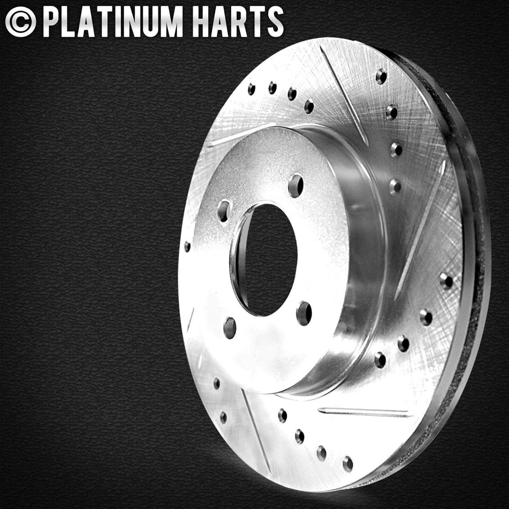 Platinum Drill/Slot Disc Brake Rotors and Heavy Duty Pad T3577