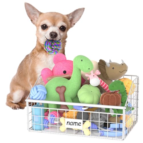 Black Metal Dog Toy Basket U783