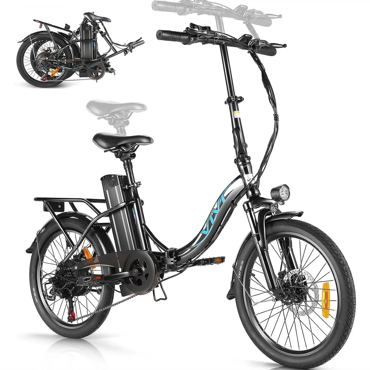 20 Folding Electric Cruiser Bike 500W Step-Through G62598