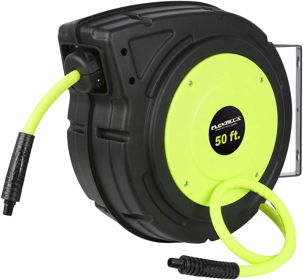 Retractable Enclosed Plastic Air Hose Reel, 3/8 in. x 50 ft W4672
