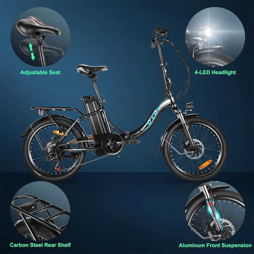 20 Folding Electric Cruiser Bike 500W Step-Through G62598