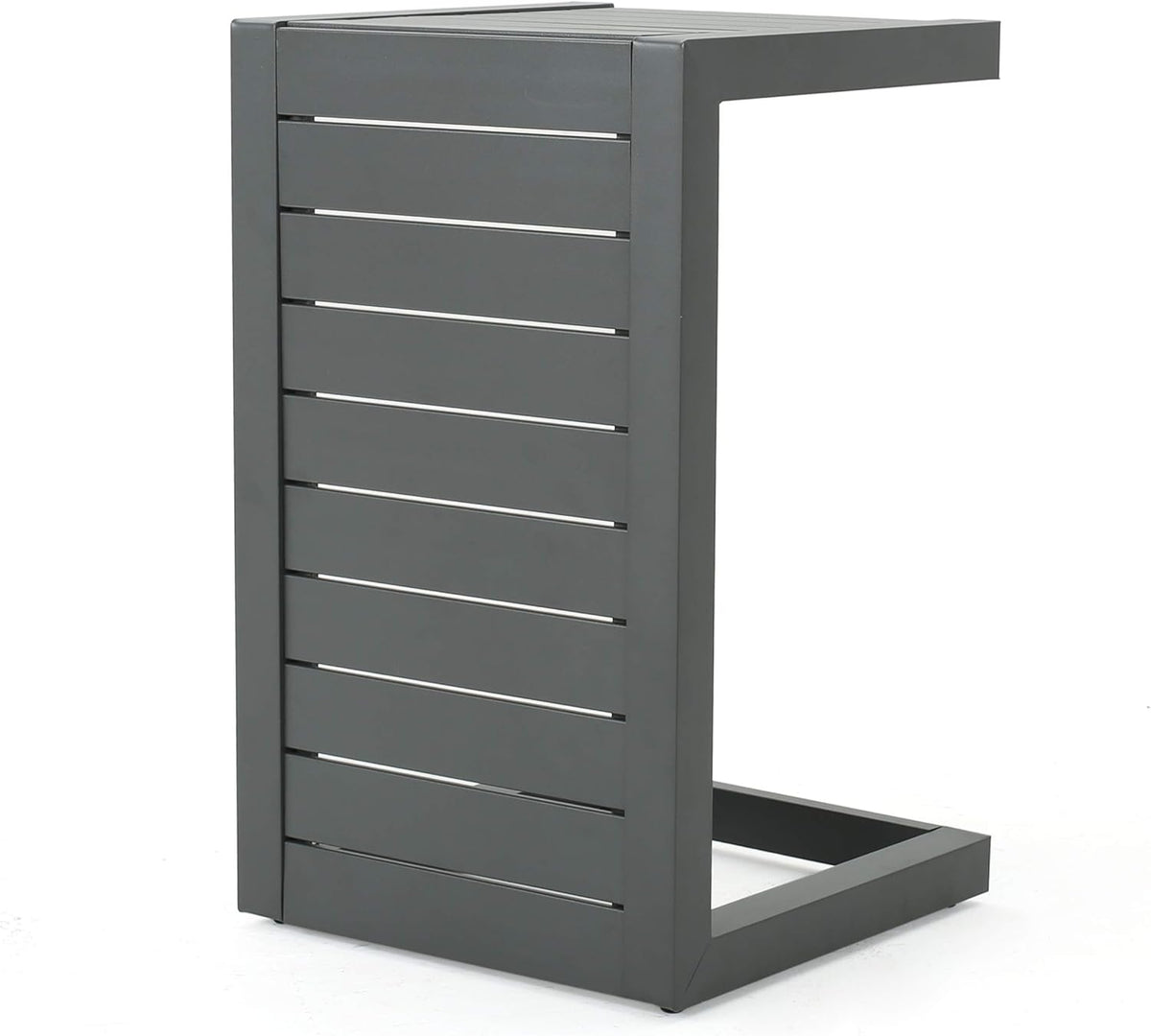 Silver Aluminum C-Shaped End Table I556745