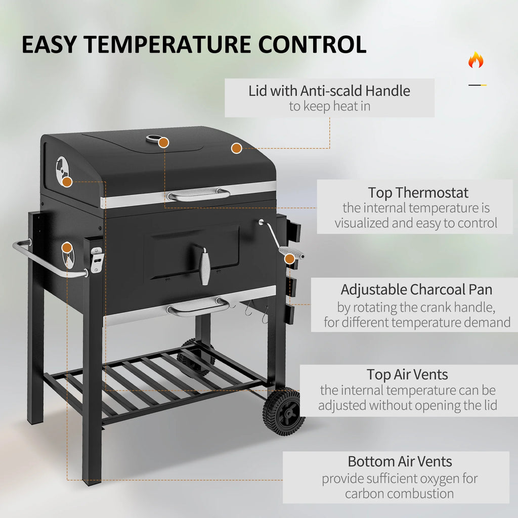 Black Charcoal BBQ Grill S198