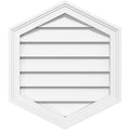 32x22W x 24x22H Vertical Peaked Surface Mount PVC Gable Vent 4/12 Pitch K21517
