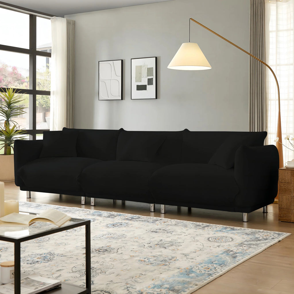 118.5 Inch Deep Seat 3-Seater Sofa with 3 Pillows L8742