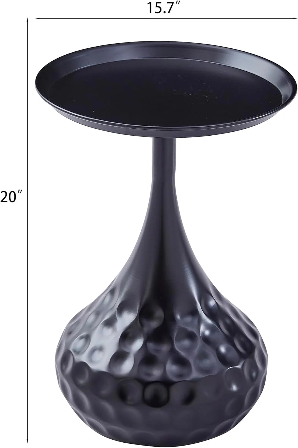 Black Metal Round End Table K273