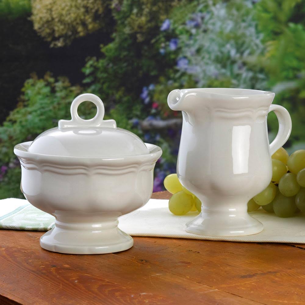 White Sugar & Creamer C653