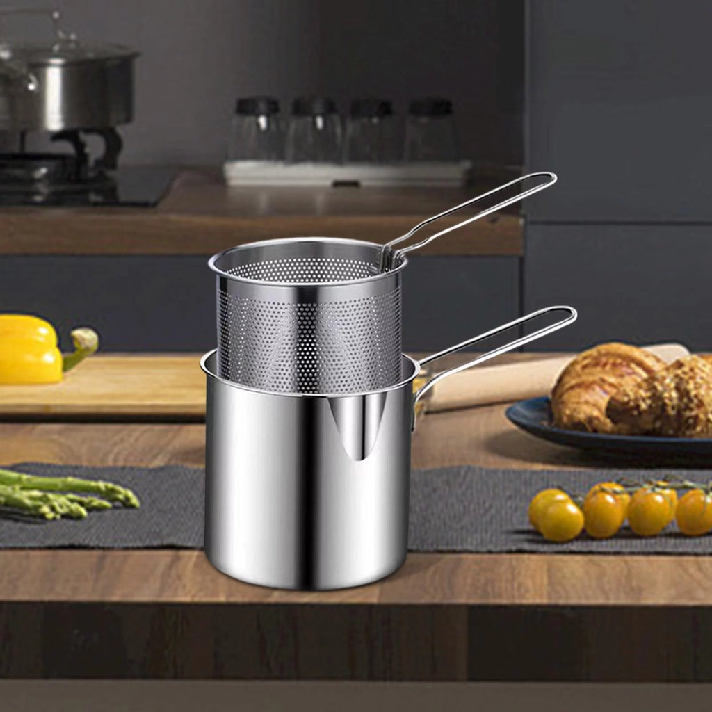 Stainless Steel Deep Fryer Pot with Basket S909455