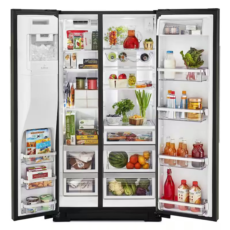 Black Stainless Steel Counter Depth Side by Side Refrigerator I33260
