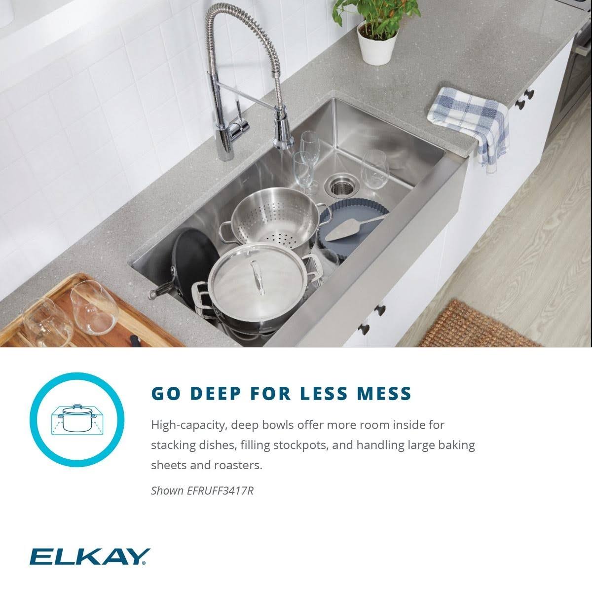 Farmhouse Double Basin Stainless Steel Kitchen Sink U164