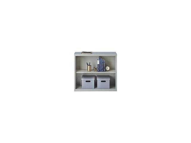Steel Bookcase, 2-Shelf, Light Gray K21412