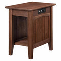 Burnt Amber Chair Side Table with Charger Q309709