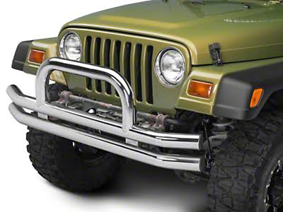 Polished Double Tubular Front Bumper with Over-Rider Hoop C118402