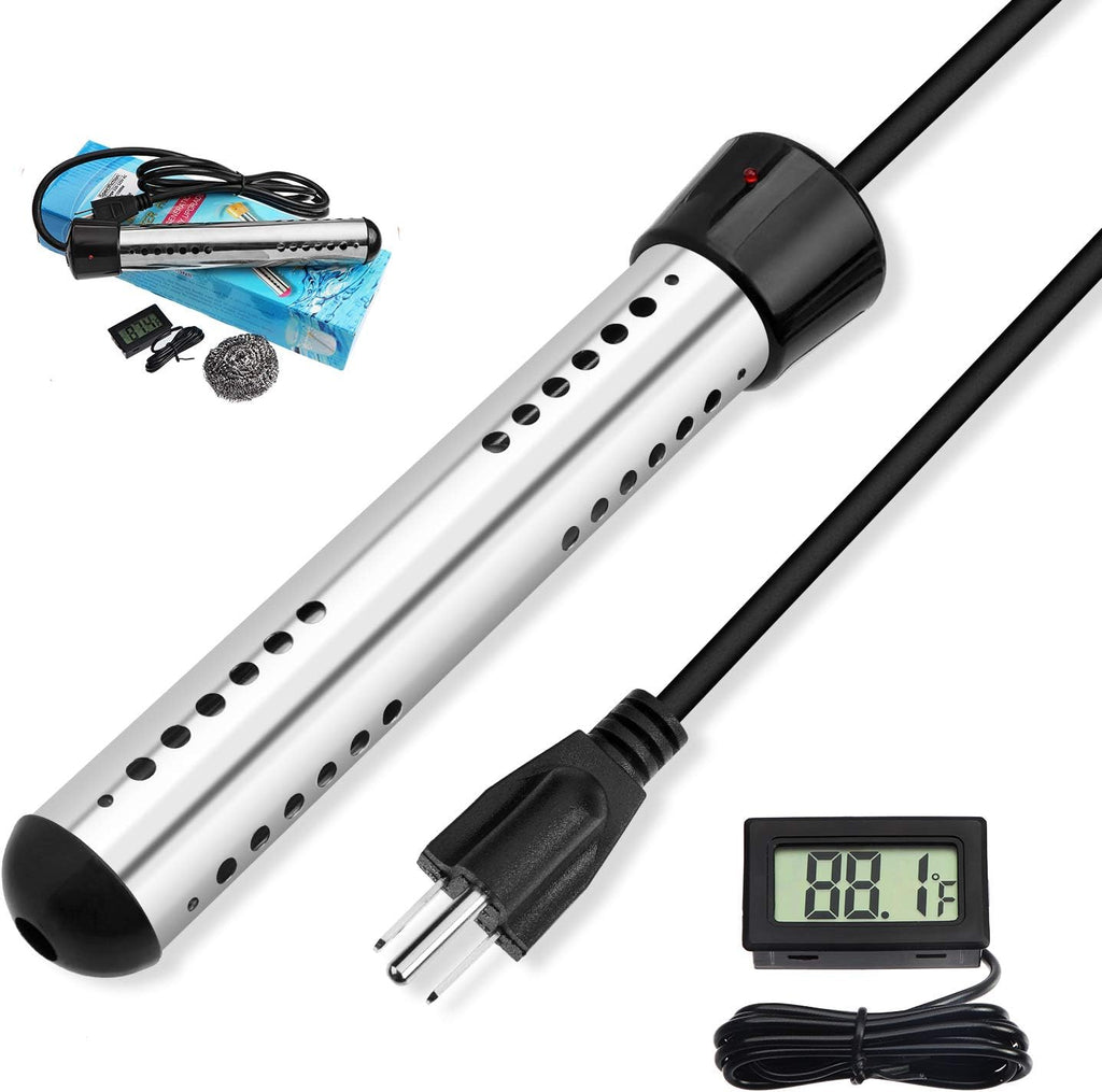 Electric Immersion Water Heater with Digital LCD Thermometer Pack of 2 S123