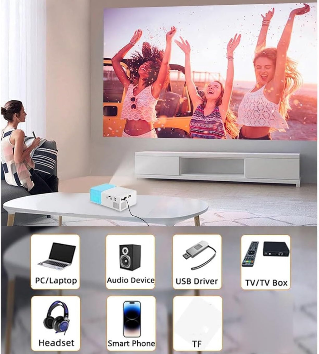 1080P HD Portable LED Mini Projector Y2582