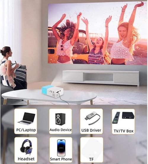 1080P HD Portable LED Mini Projector Y2582
