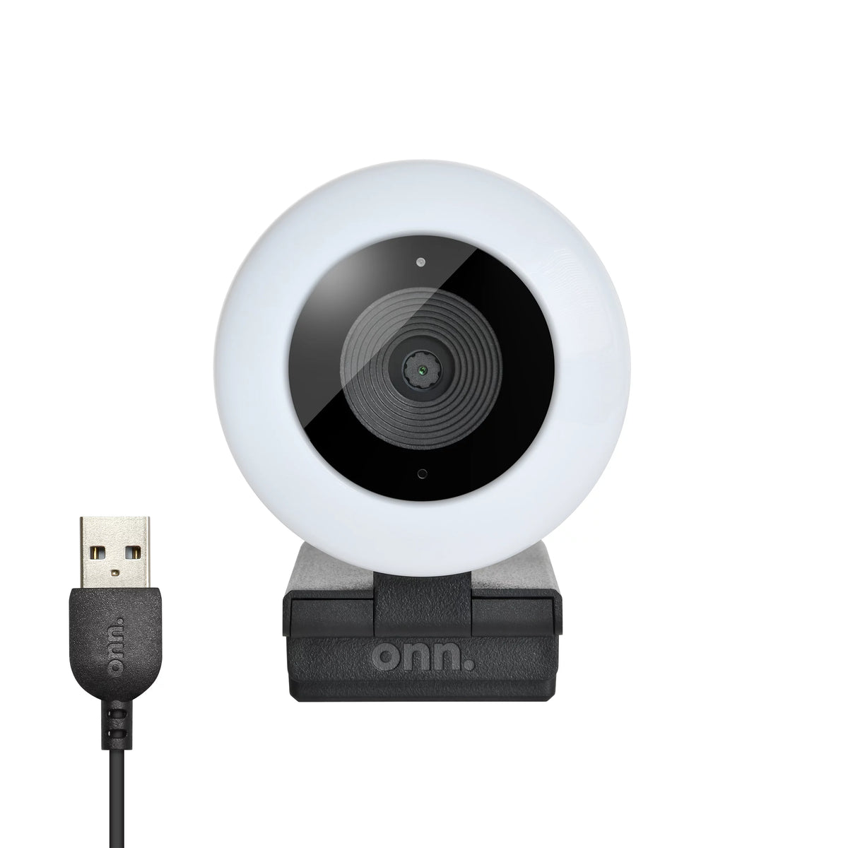 White & Black Webcam with Ring Light T8501