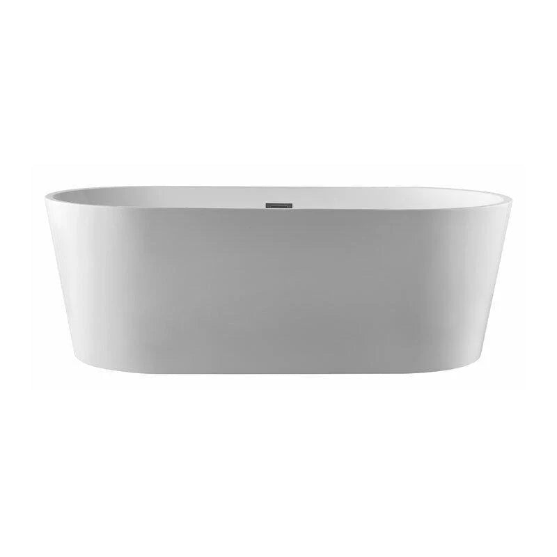 Acrylic 67 in. x 32 in. Freestanding Soaking Bathtub Z748527