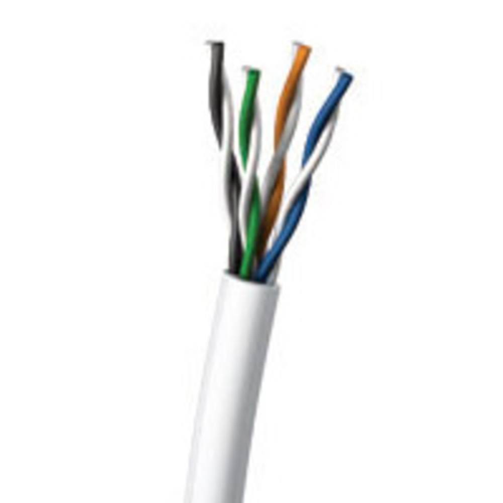 1000ft Cat5e UTP Solid PVC CMR Rated Cable White Y8985
