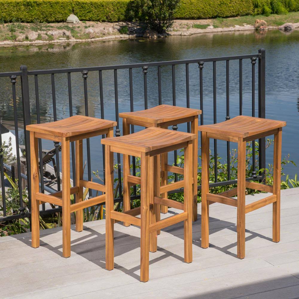 Natural Acacia Wood Barstools (Set of 4) U412863