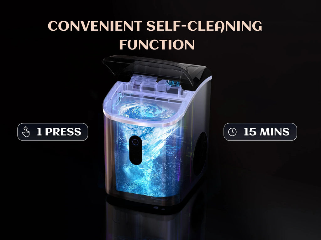 Stainless Steel Countertop Nugget Ice Maker, 33 lbs Daily Output, Self-Cleaning I56621