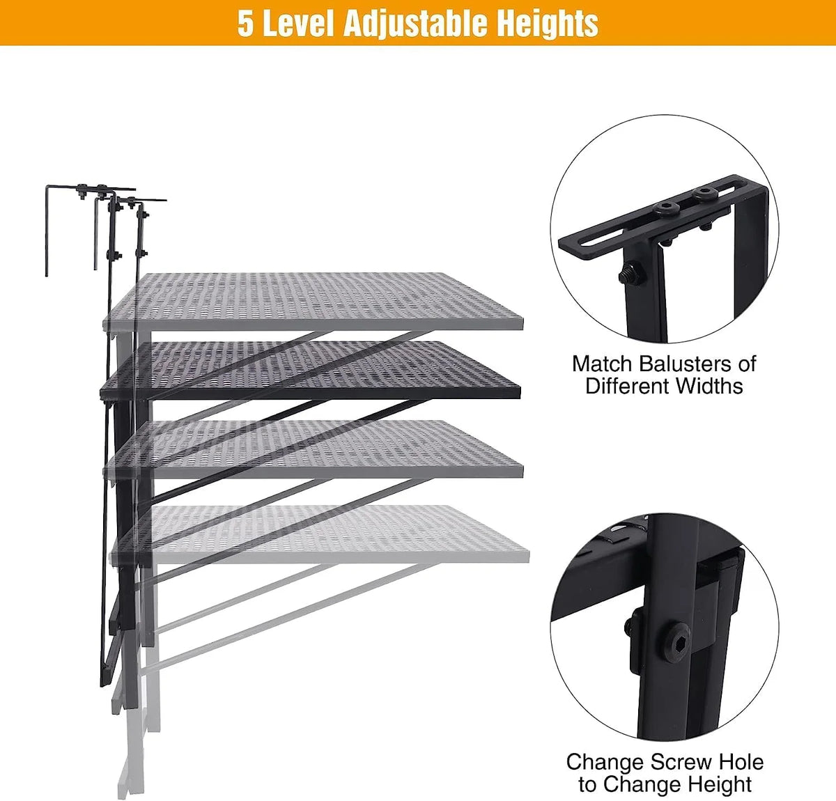 Folding Hanging Table 5 Height Adjustable W2854