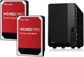 2 Bay NAS DiskStation DS218 Diskless with 2 WD Red Pro 4TB Hard Drives 7200 Class T597
