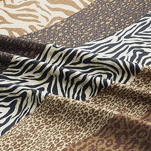 Chocolate Brown Leaf Print Bathroom Rugs, Shower Curtain and Towel Set N45228
