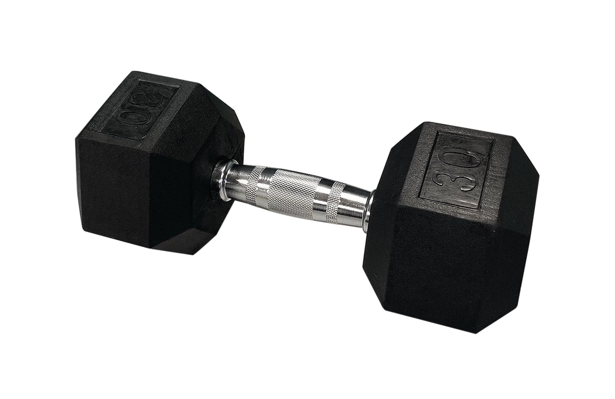 30lb Rubber Hex Dumbbell W6425