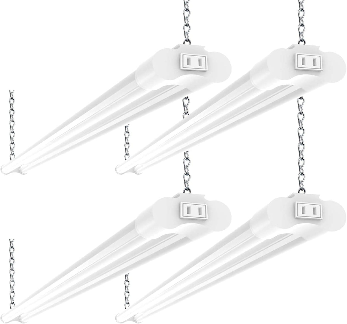 4 Pack Linkable LED Shop Light, 4 FT, 4000 LM, 48 Inch, 40W, 5000K Daylight, Black N24212