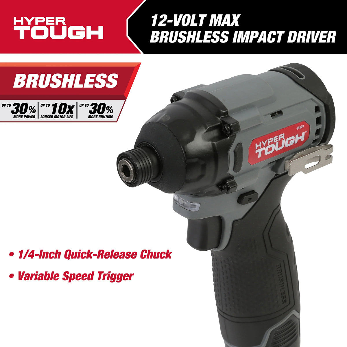 12V Max Lithium-Ion Cordless Brushless Impact Driver with Battery and Charger E724