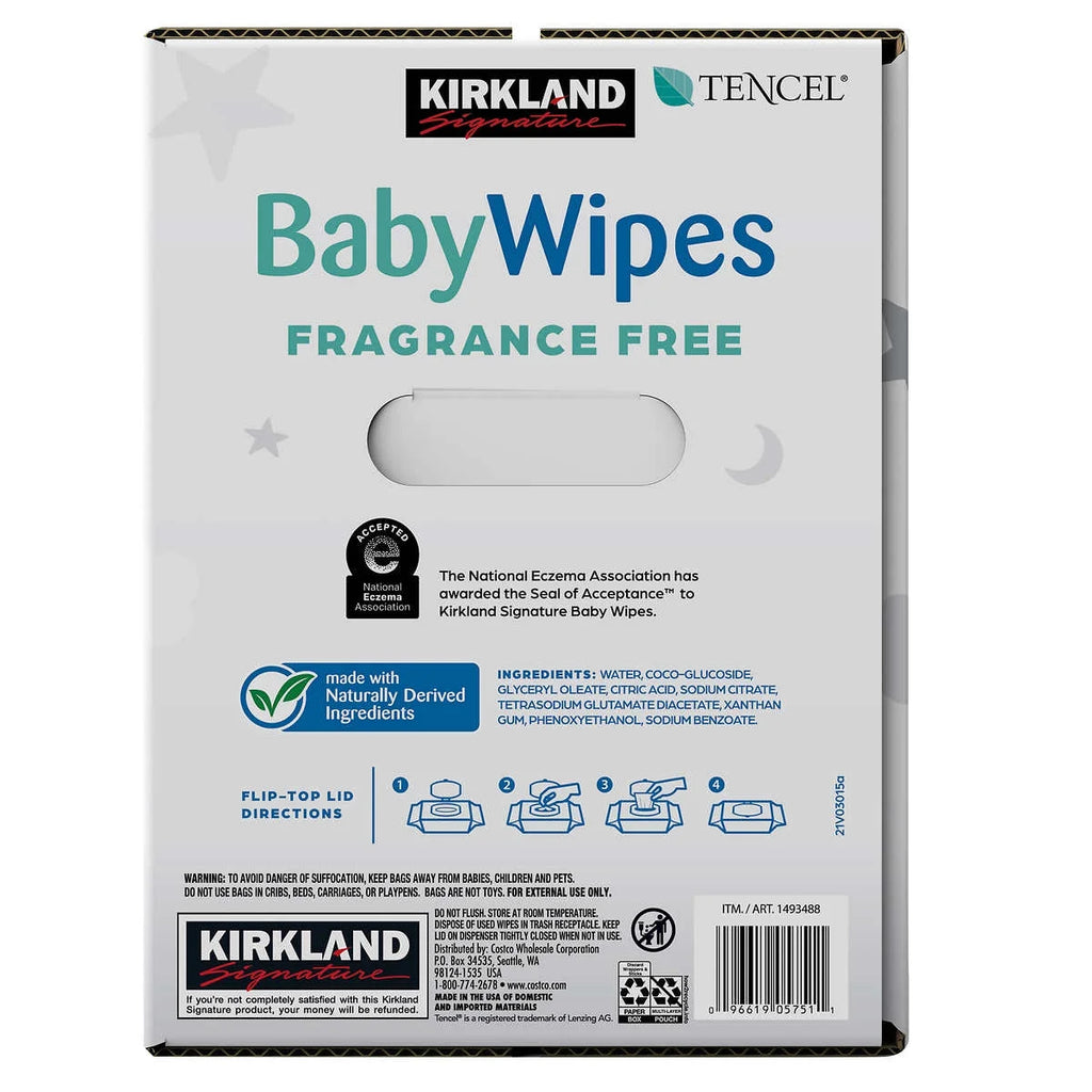 Fragrance Free Baby Wipes, 900-count C485