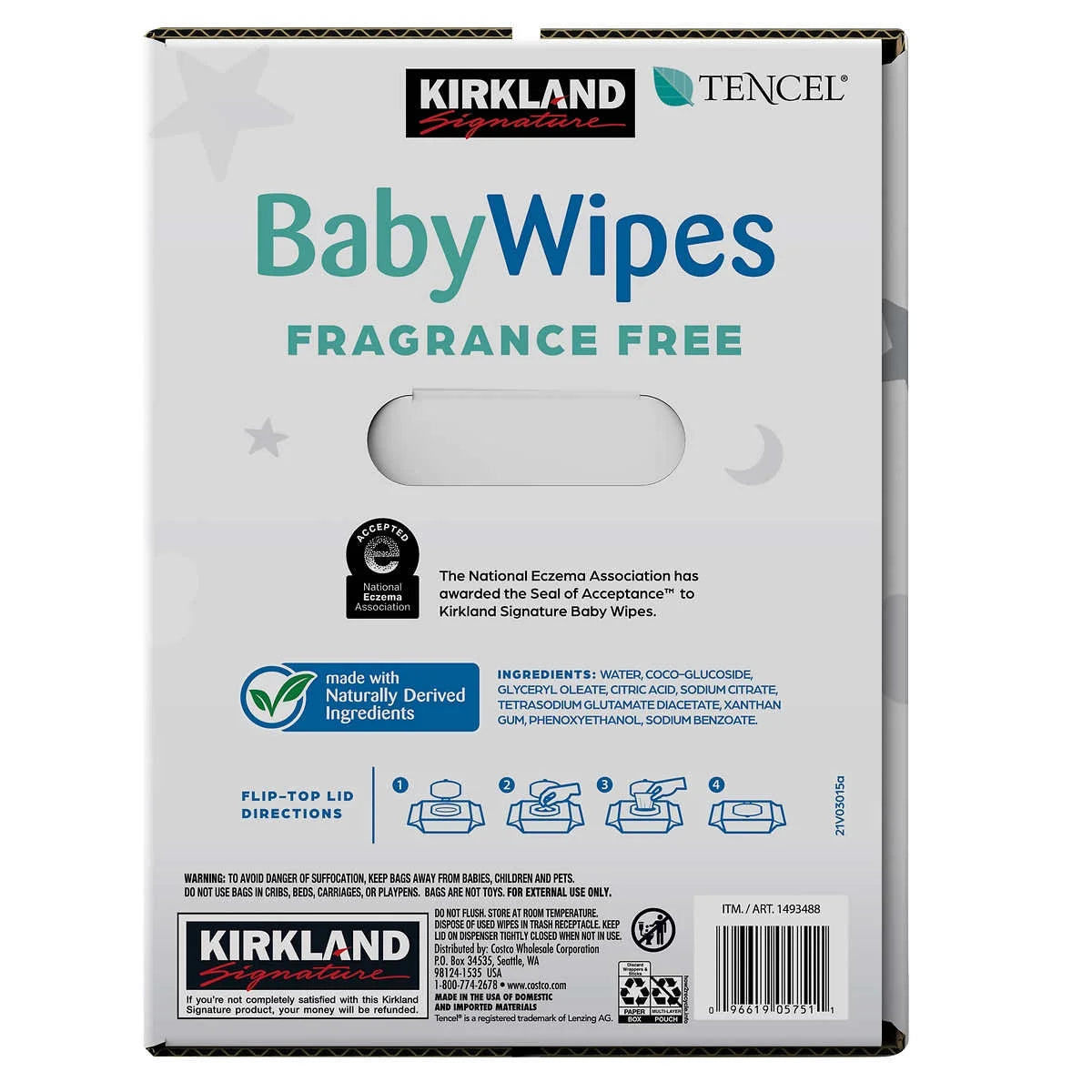 Fragrance Free Baby Wipes, 900-count C485