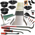 Gold Mining Kit; 50 inch Gold Sluice Box; Gold Prospecting Equipment; Rock Pick Hammer; Gold Classifiers; Pay Dirt Scoop; Crevice Tools F81203