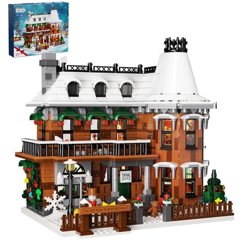 House Building Set with LED Light, 1549PCS Building Blocks Toy F12926