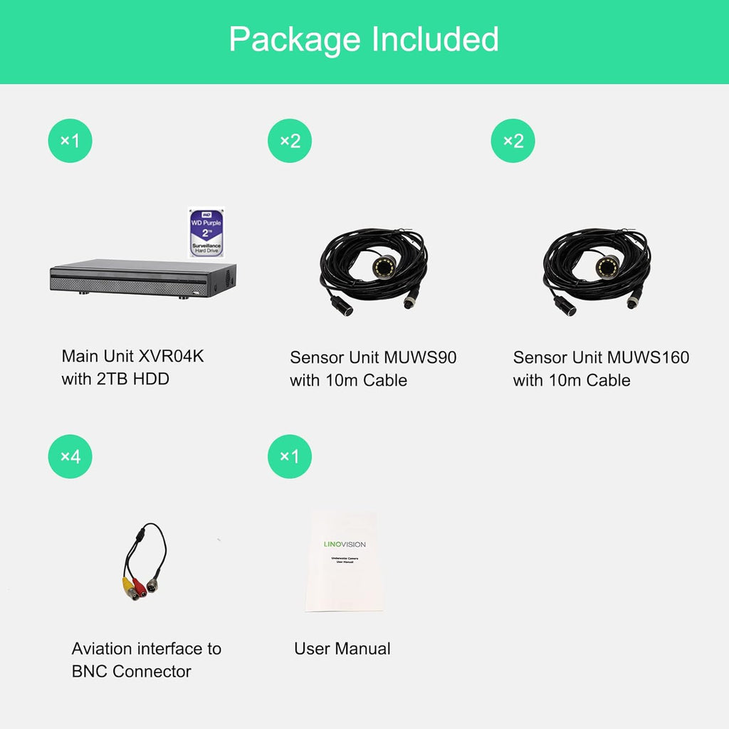 Underwater Camera Kit with 4 Sensor Units E523130
