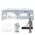 10x20ft Pop Up Canopy Tent with 6 SideWalls (Black) G9726