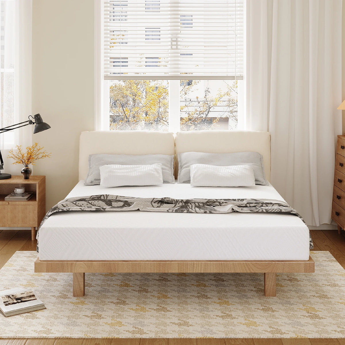 White Twin 6 inch Memory Foam Mattress Z909505