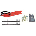 Red BX Snowmobile Skis Complete Kit with 10 inch Round Bars V9770