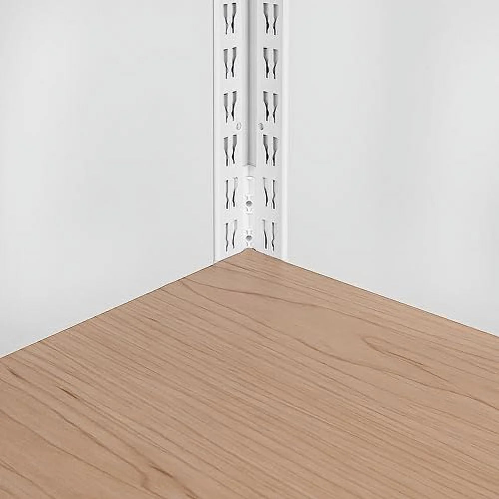 2 Shelf Adjustable Metal Shelving and Storage Bookcase White Y18562