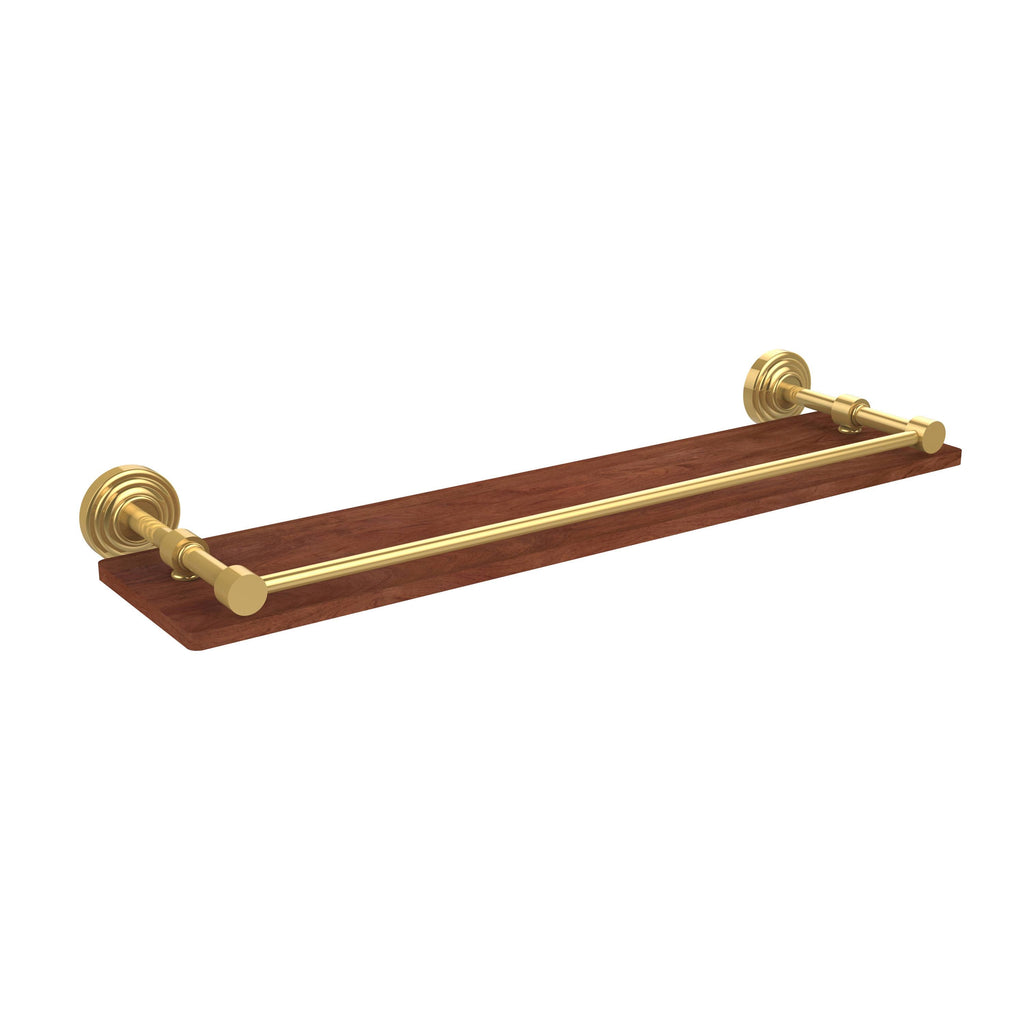 22 in. Solid IPE Ironwood Shelf with Gallery Rail Oil Rubbed Bronze X5891