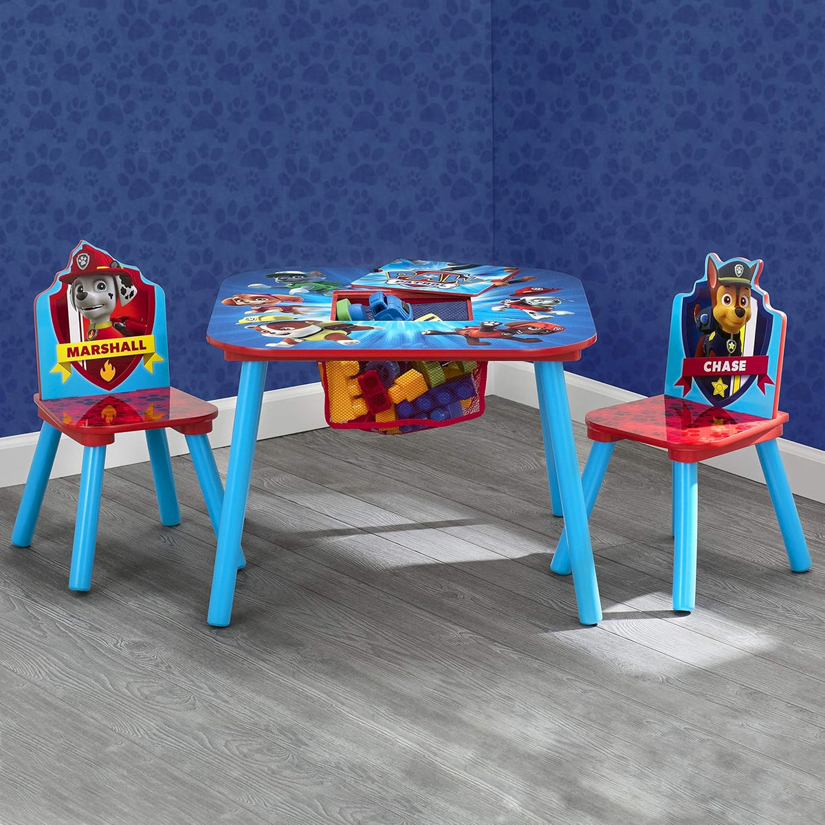 Kids Table and Chair Set with Storage, 2 Chairs Included U503001